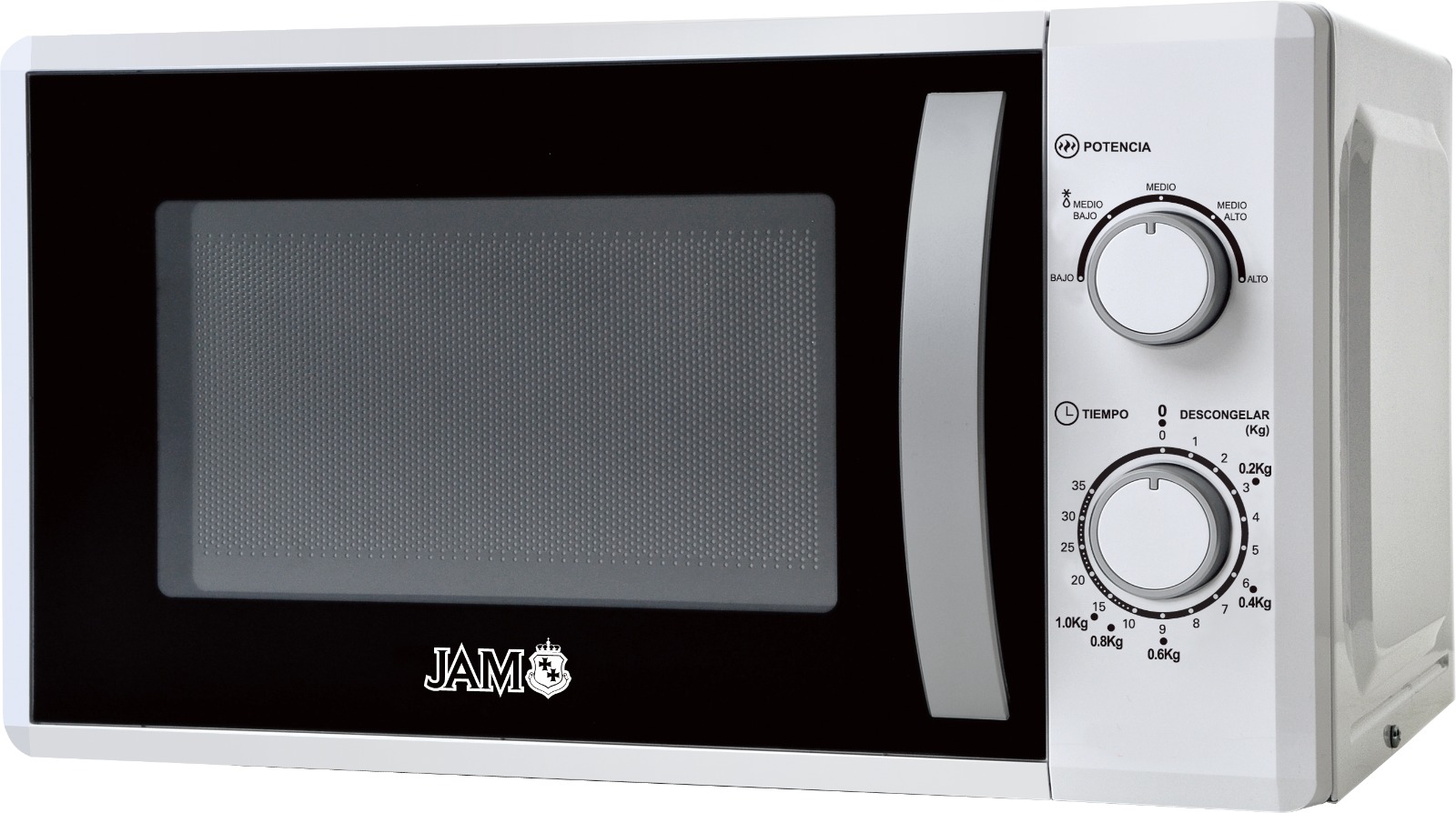 MICROONDAS JAM 20LTS. MOD. MB720JAY BLANCO C/ LUZ INTERNA 700W 230V/50HZ